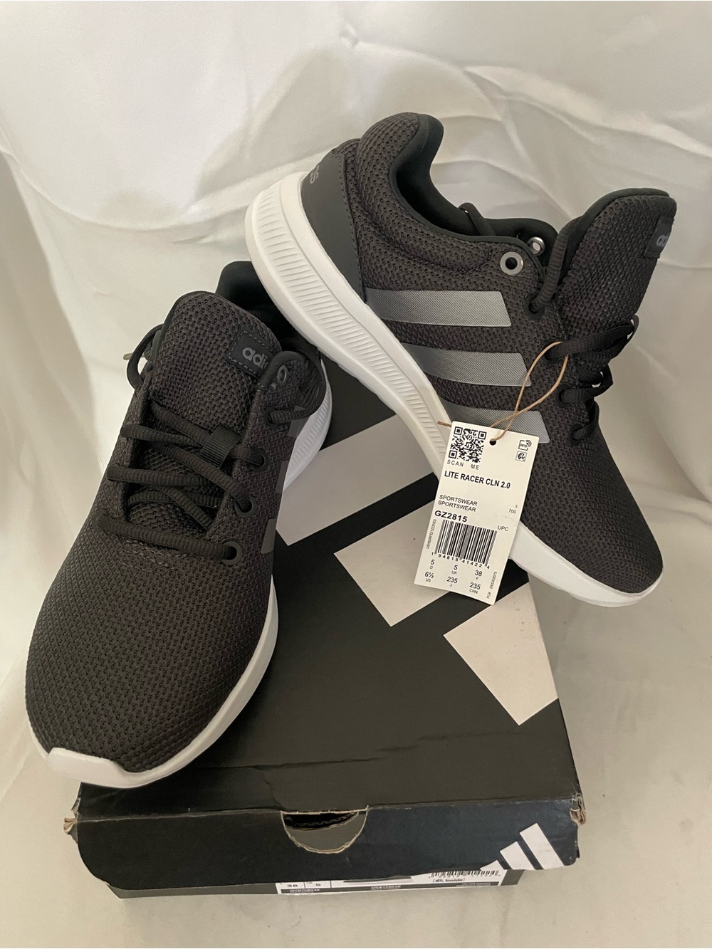 adidas Black & White Lightweight Running Sneakers